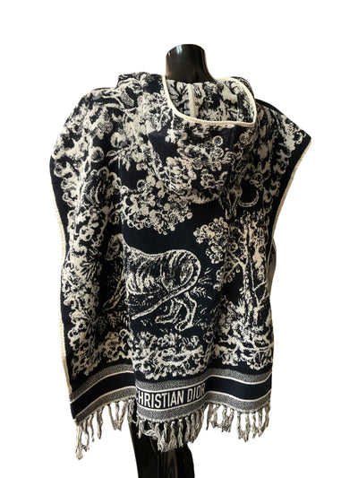 Dior blue and white Poncho