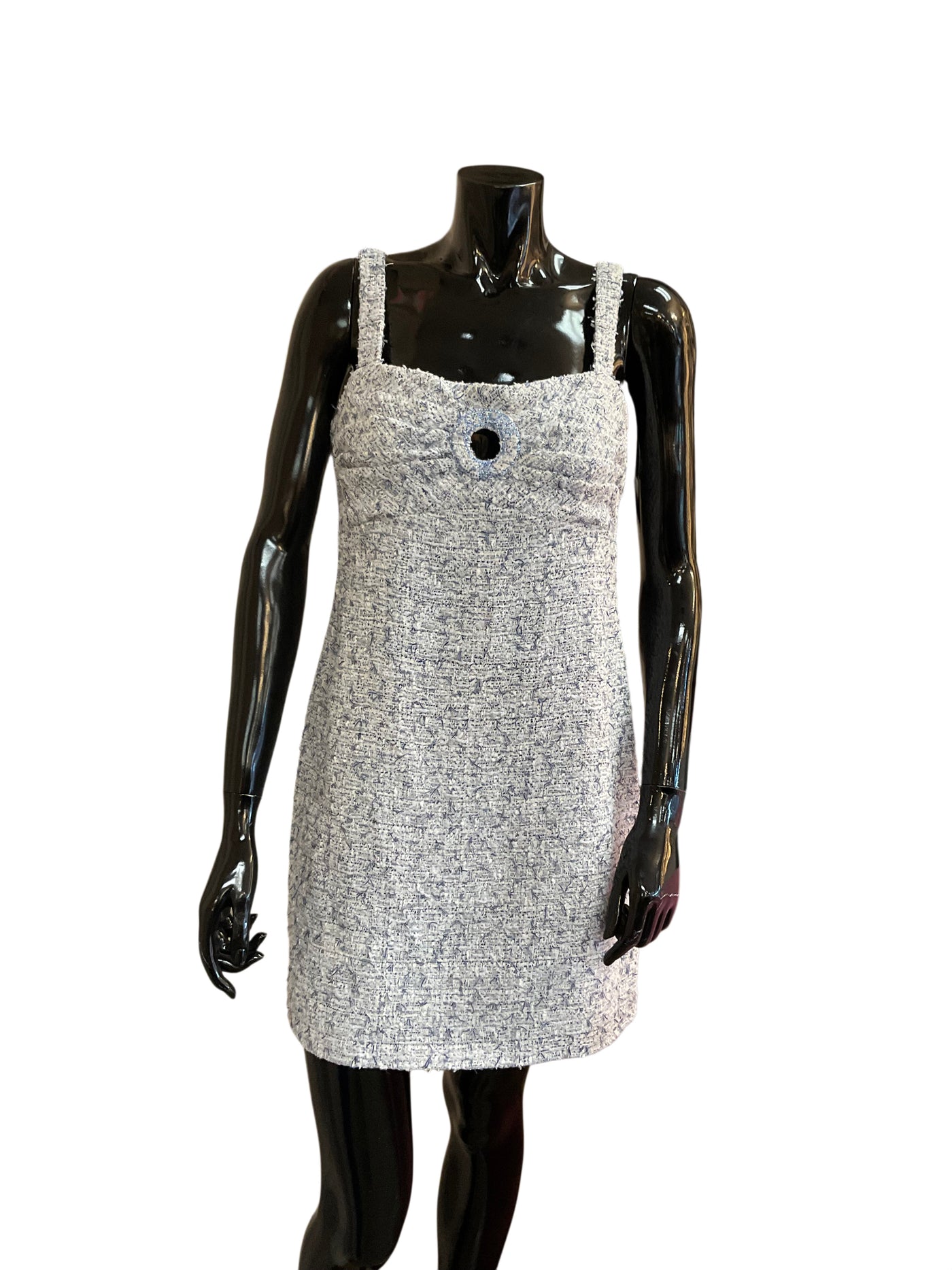 chanel Size 42 blue and white Dress