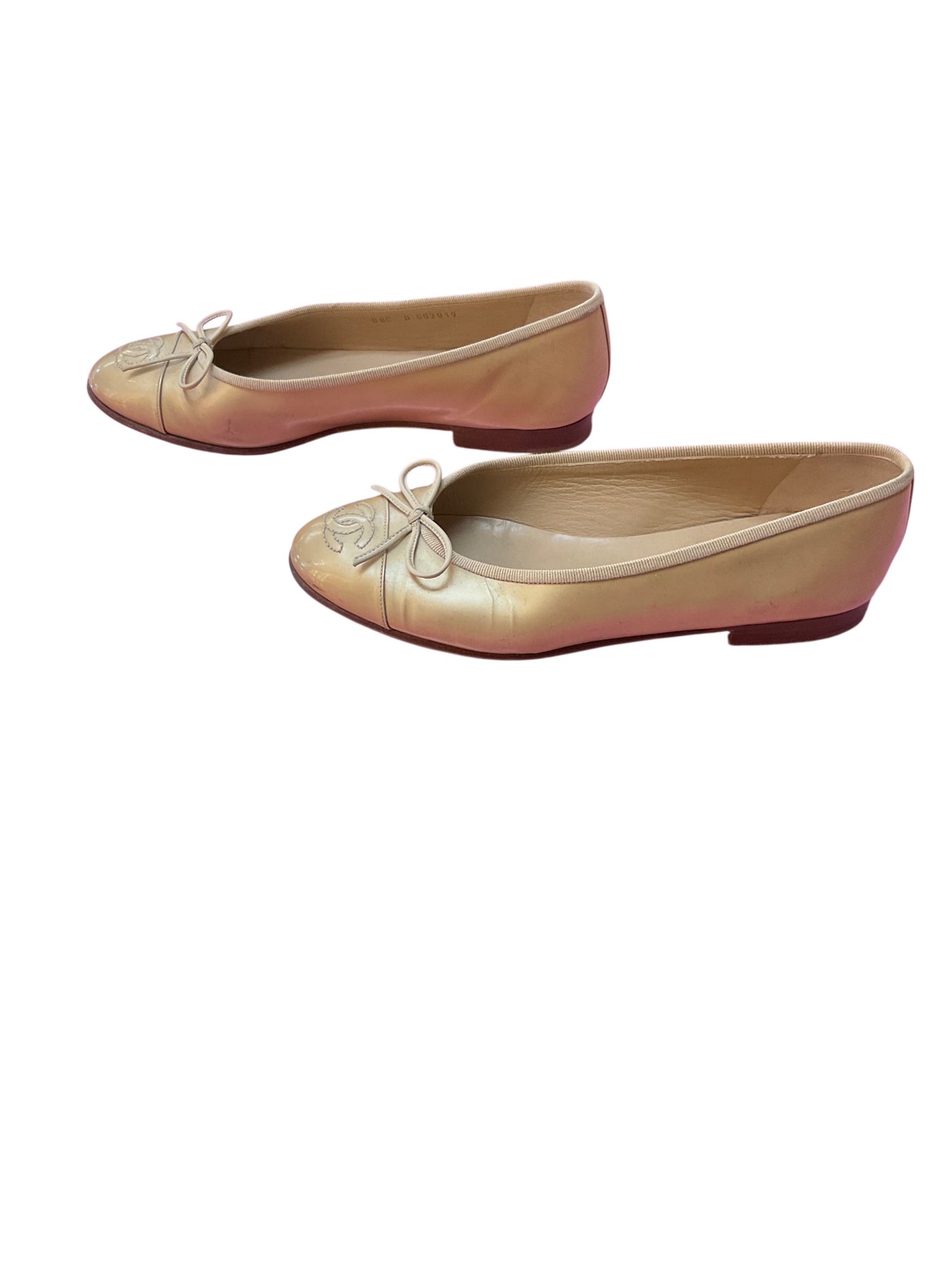 chanel Size 37 1/2 Gold Shoes
