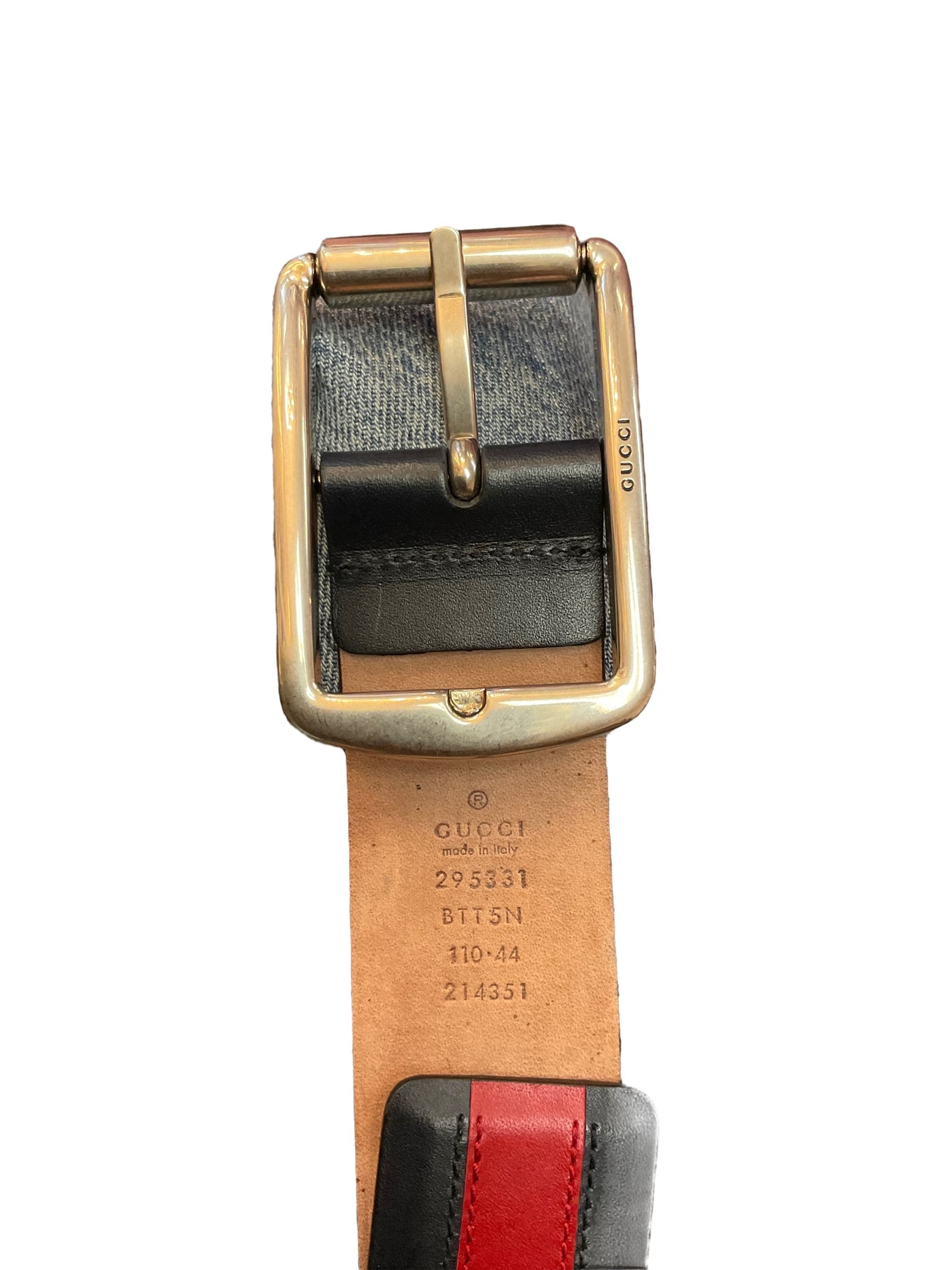 Gucci Size 44 Blue Belt
