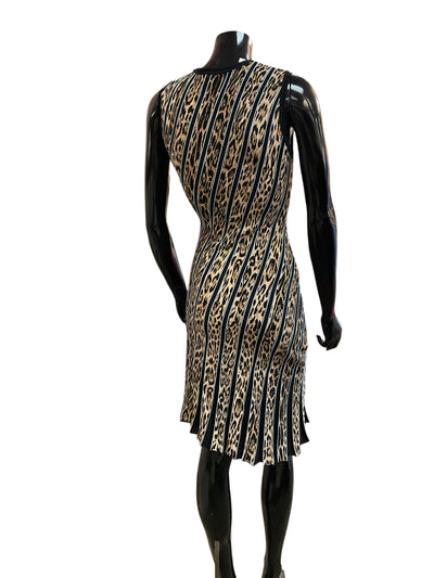 Roberto Cavalli Size 40 Black & Tan Dress