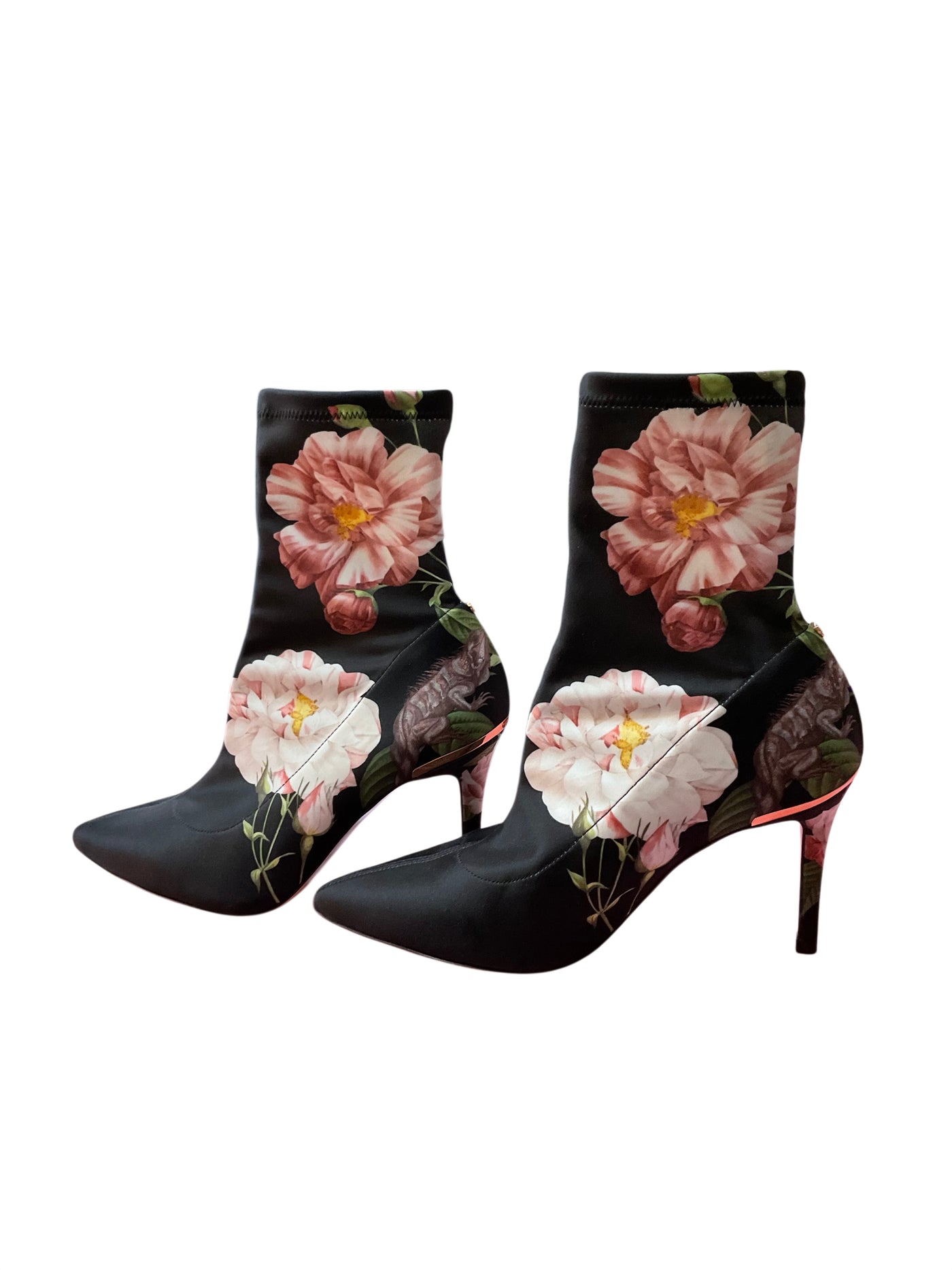 Ted Baker Size 40 Black floral Boots