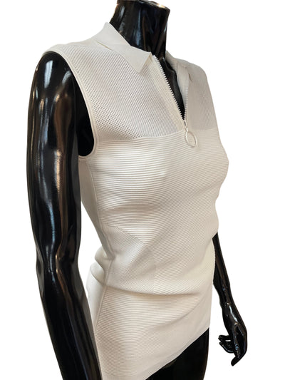 Akris Size 6 Cream Blouse