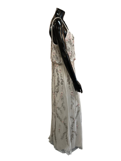 Adriana Papell Size 14 Beige Dress