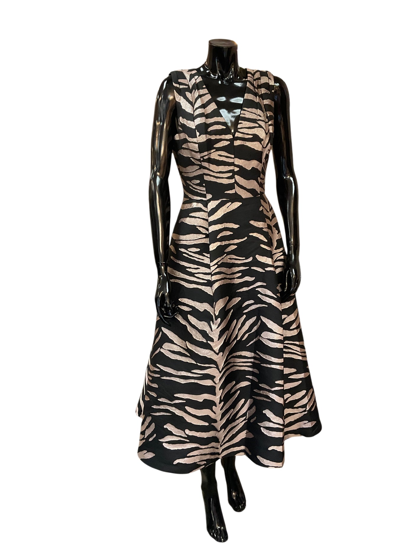 Kay Unger Size 6 Zebra Dress
