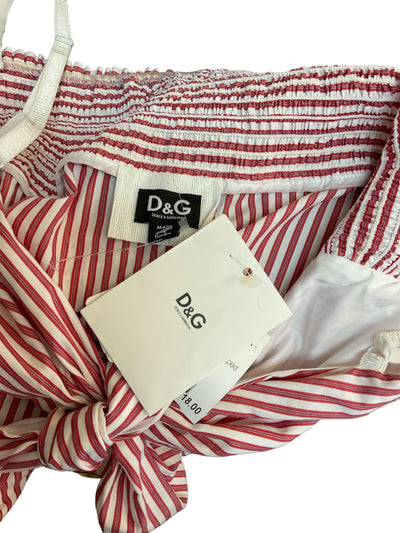 Dolce and Gabbana Size 46 Red & wHITE camisole