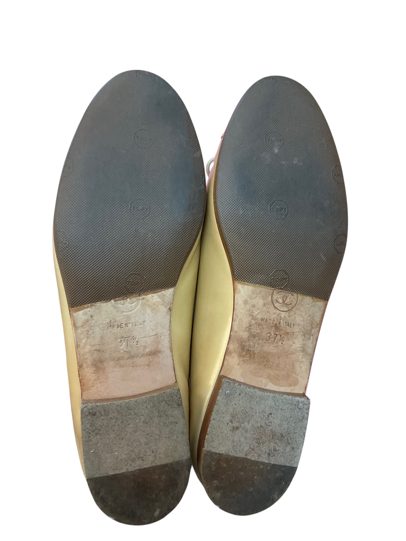 chanel Size 37 1/2 Gold Shoes