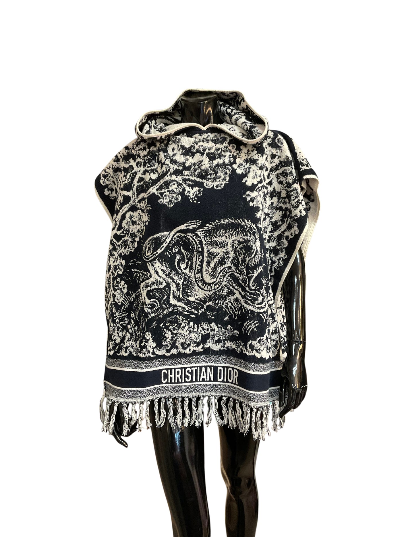 Dior blue and white Poncho