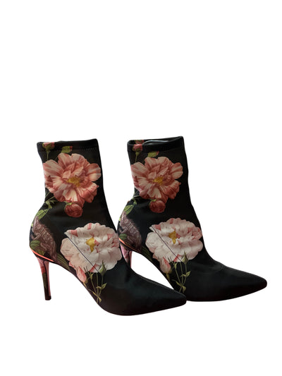 Ted Baker Size 40 Black floral Boots