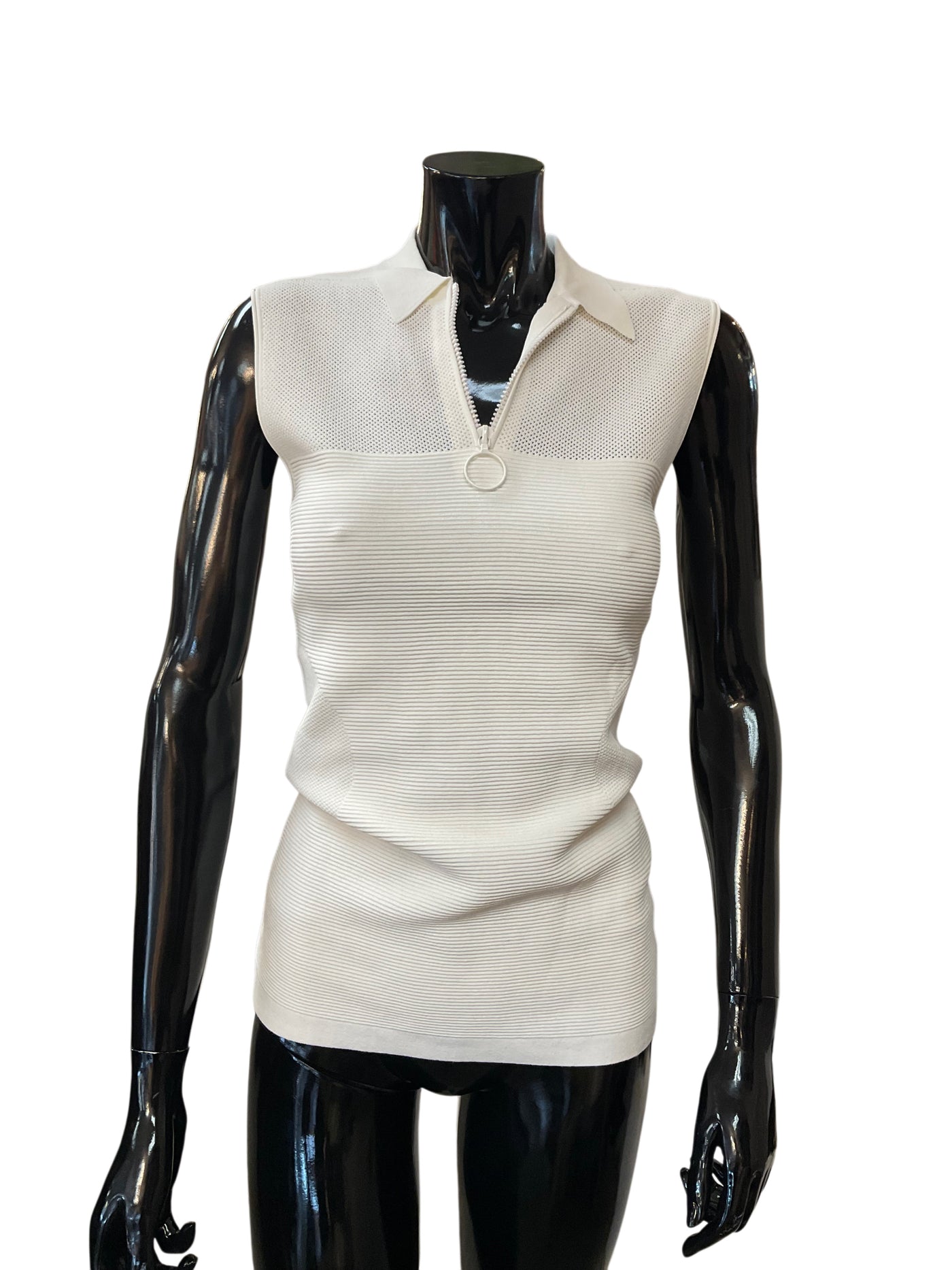 Akris Size 6 Cream Blouse