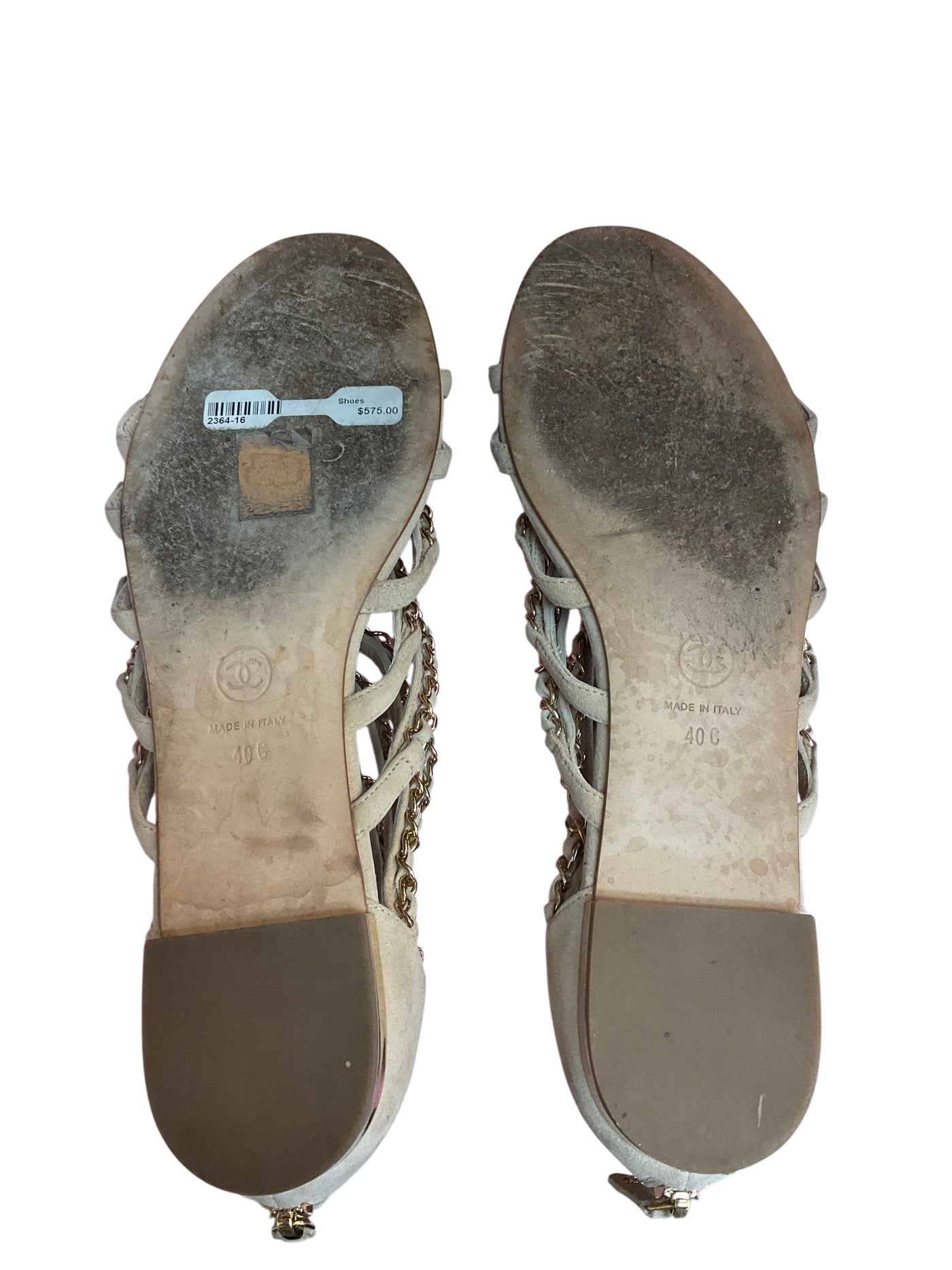 chanel Size 40 Beige Shoes