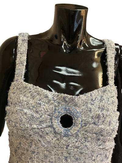 chanel Size 42 blue and white Dress