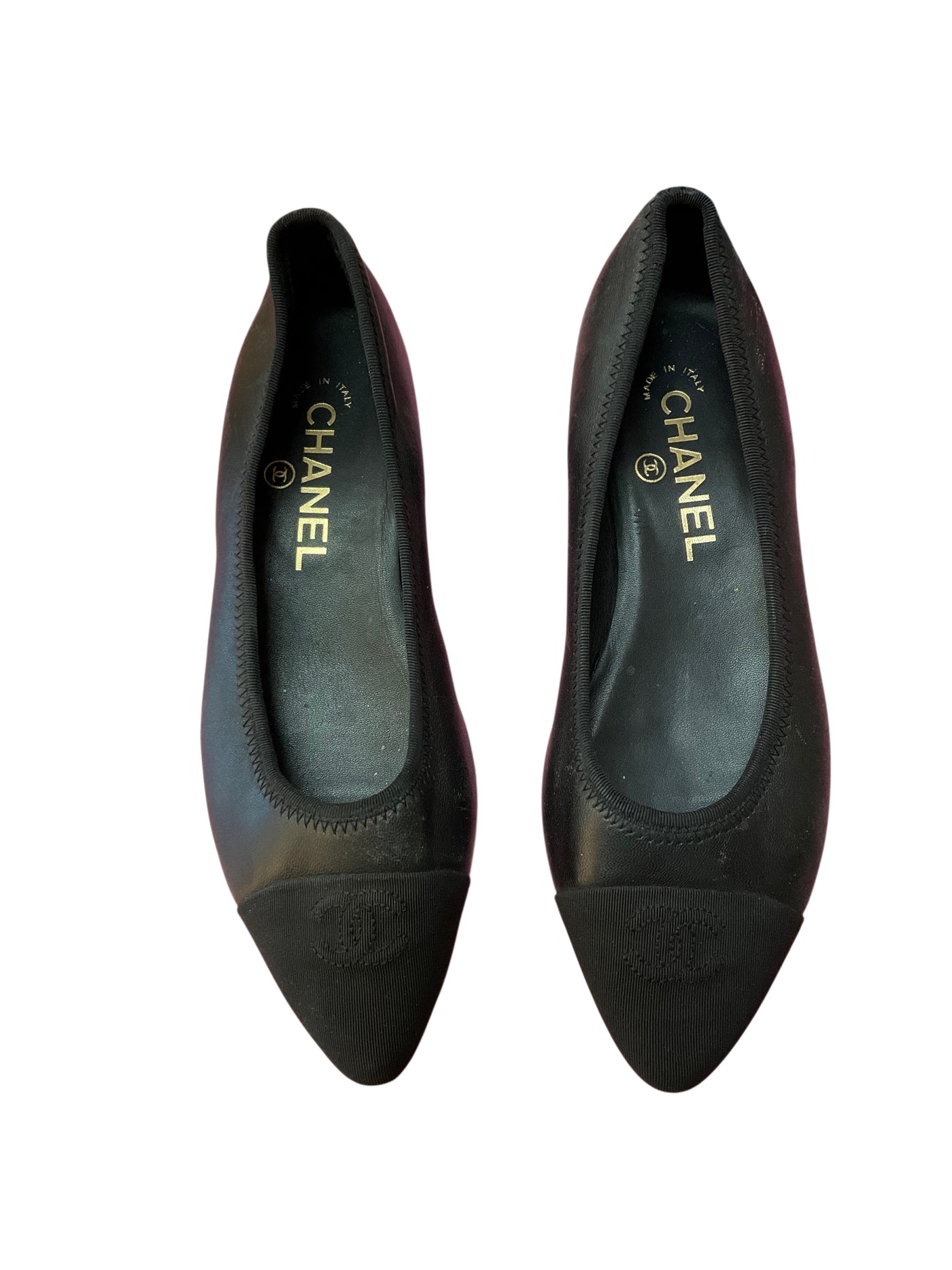 chanel Size 36 1/2 Black Shoes