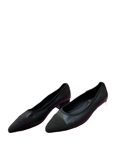 chanel Size 36 1/2 Black Shoes