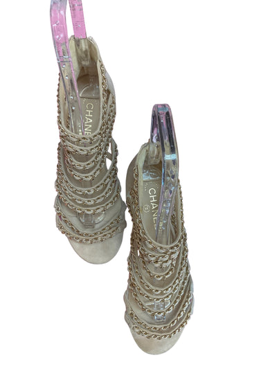 chanel Size 40 Beige Shoes