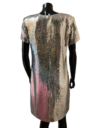 chanel Size 40 Silver Dress