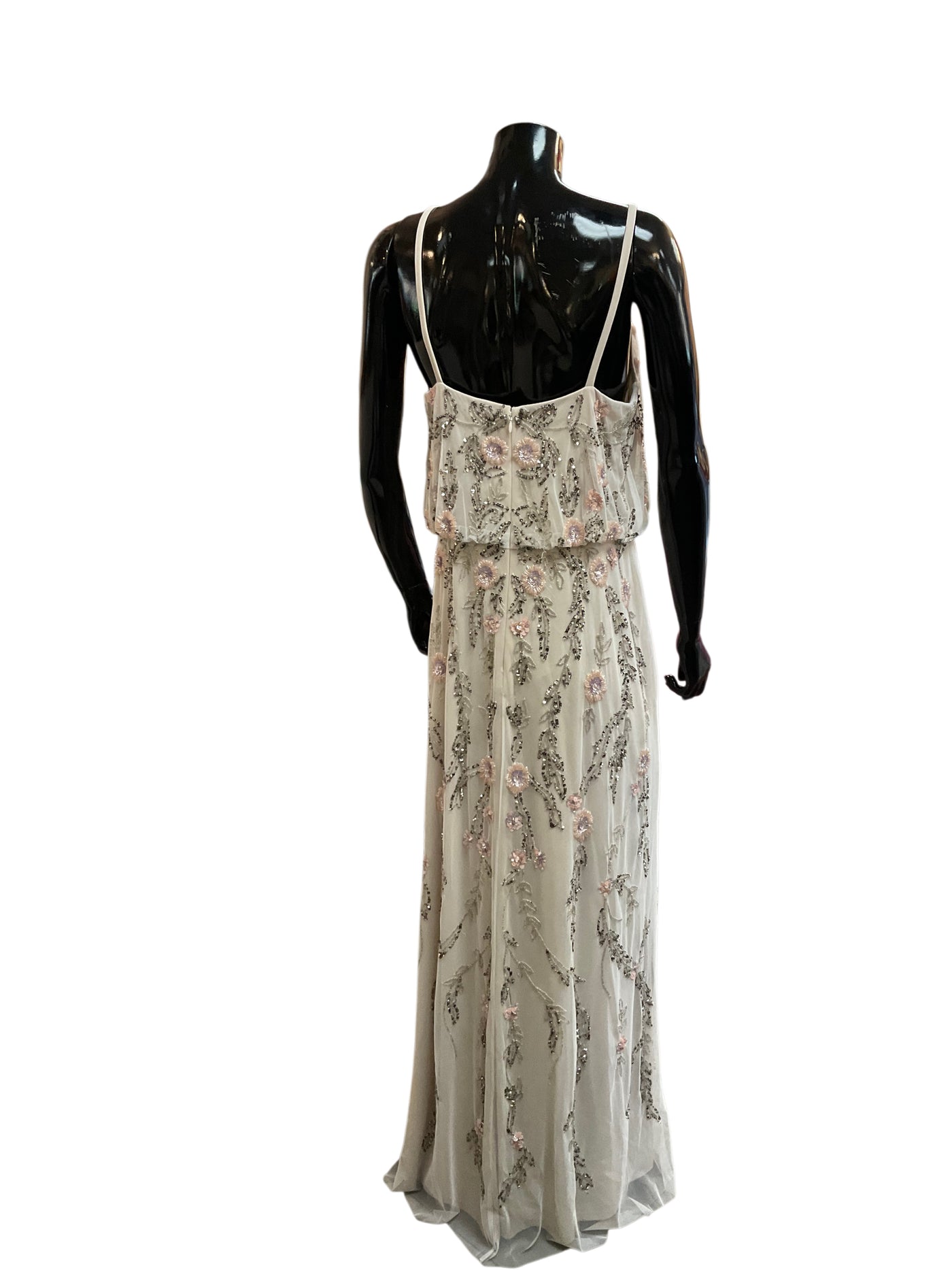 Adriana Papell Size 14 Beige Dress