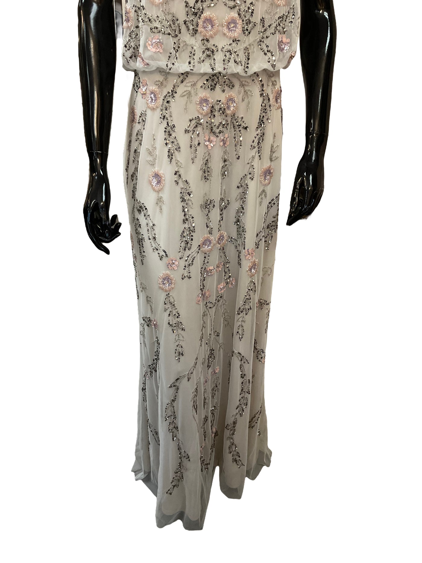 Adriana Papell Size 14 Beige Dress