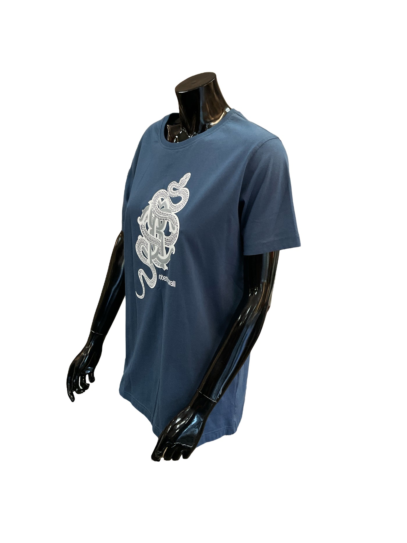 Roberto Cavalli Size X-Large Blue T-Shirt