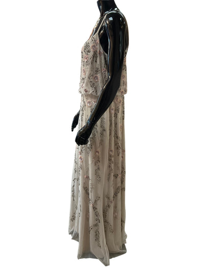 Adriana Papell Size 14 Beige Dress