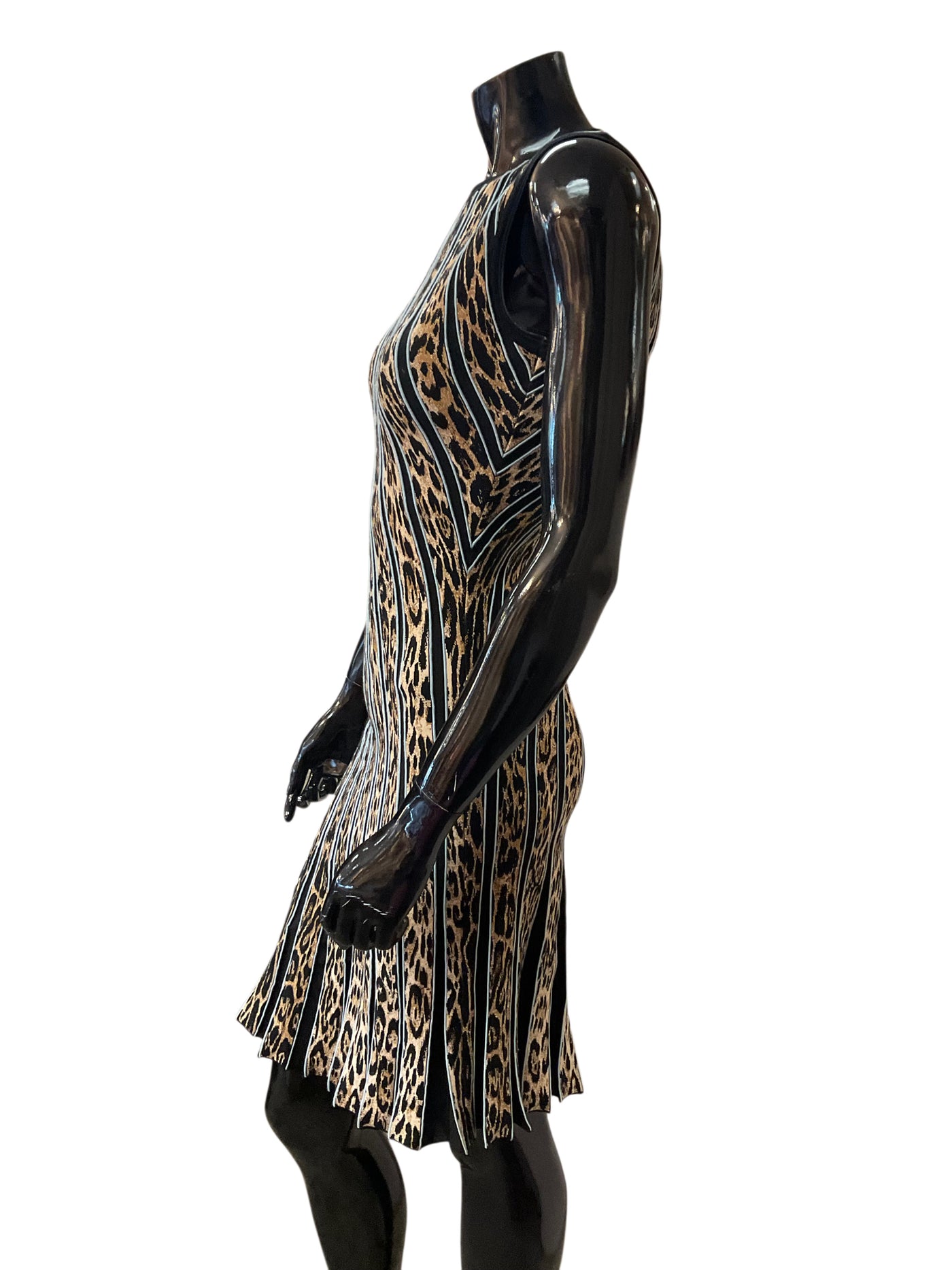 Roberto Cavalli Size 40 Black & Tan Dress