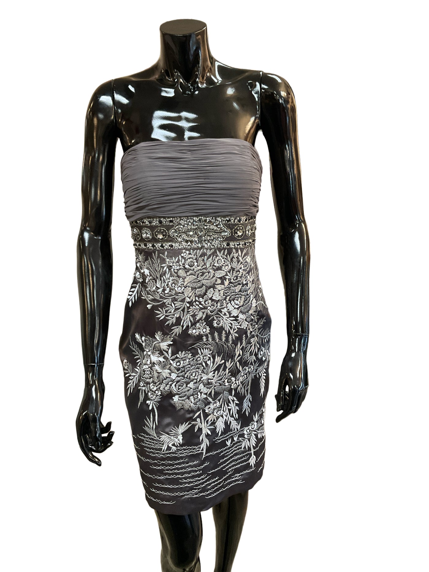 Sue Wong Size 2 Grey Dress Sue Wong Size 2 Grey Dress