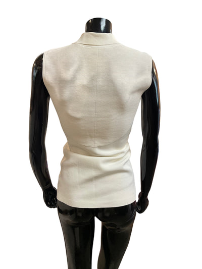 Akris Size 6 Cream Blouse