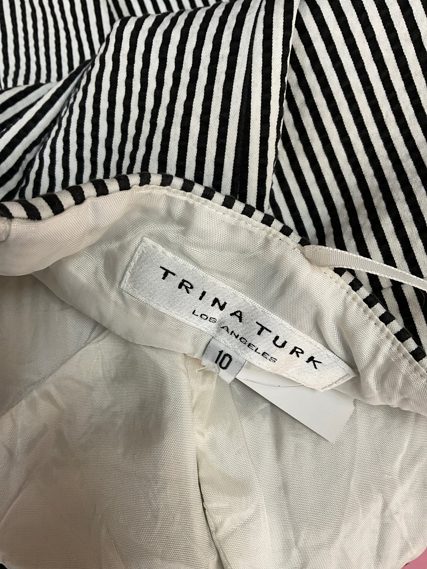 Trina Turk Size 10 Black & White Dress