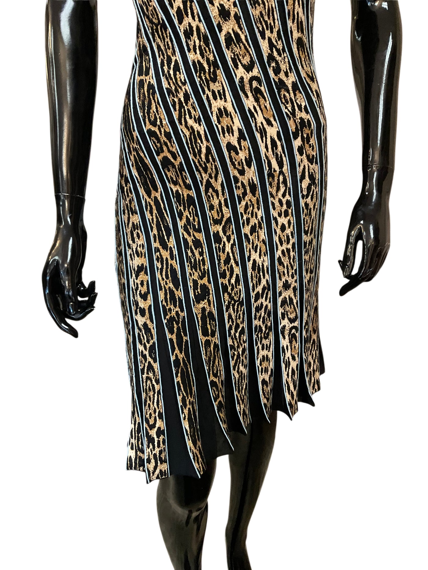 Roberto Cavalli Size 40 Black & Tan Dress
