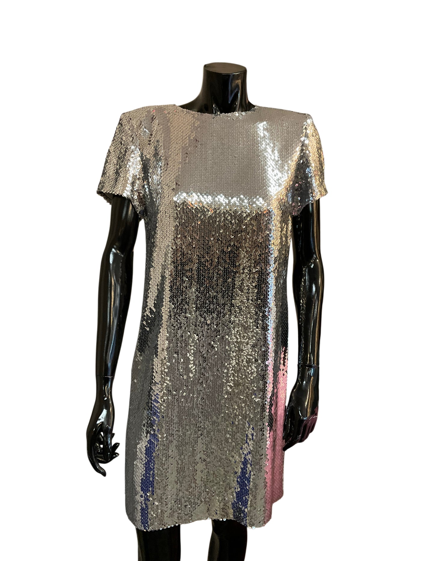 chanel Size 40 Silver Dress